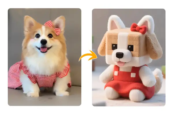 Turn Animals into Minecraft Style