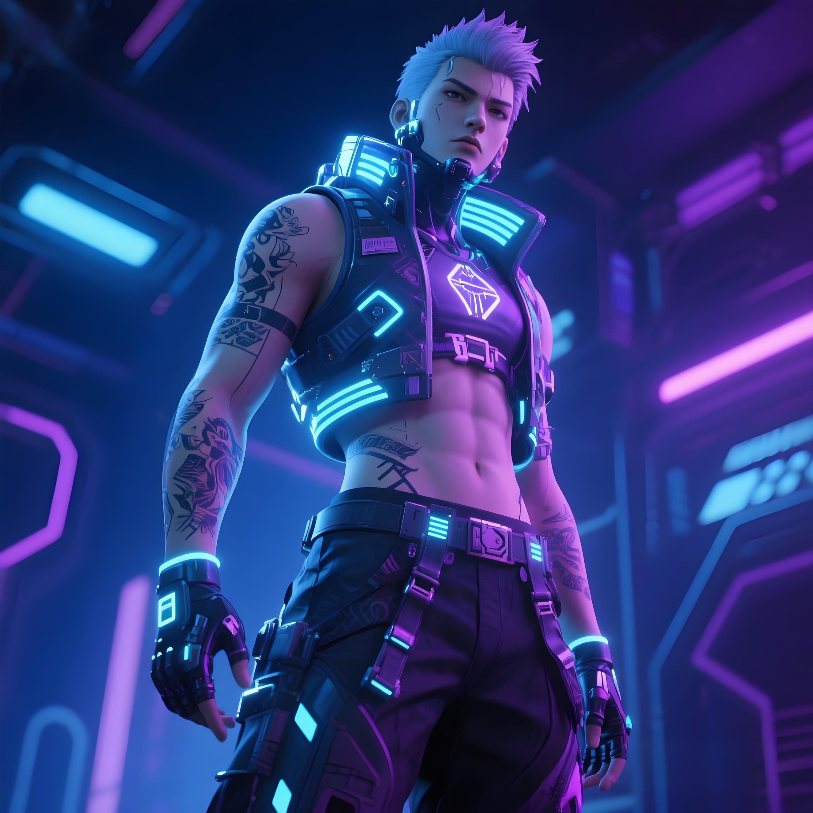 2-3D Cyberpunk Character