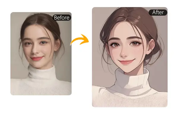 Convert Photo to Anime Art with Anime Filter